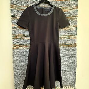 Madewell Dress with leather collar detail